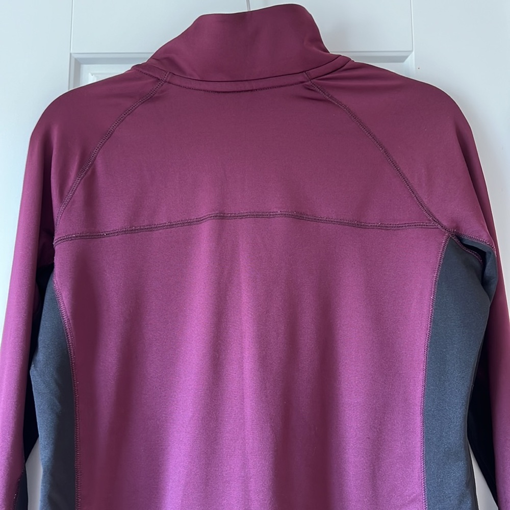 PINK by Victoria’s Secret - Size Large - Burgundy & Black Quarter-zip Sweatshirt - Picture 7 of 7